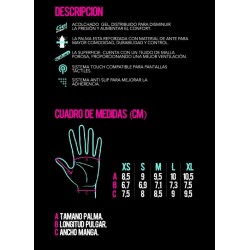 Guantes Ciclismo Largos M Trip Pink Touch Reforzado/gel/vent