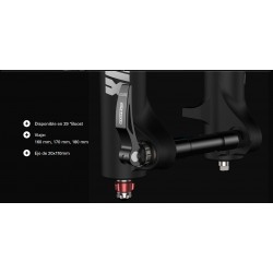Horquilla Suntour 29" Durolux 38 RC2 160mm 20x110mm Gris