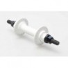 Maza Rival Delantera 3/8"x100mm 36H Tuercas Aluminio Blanca