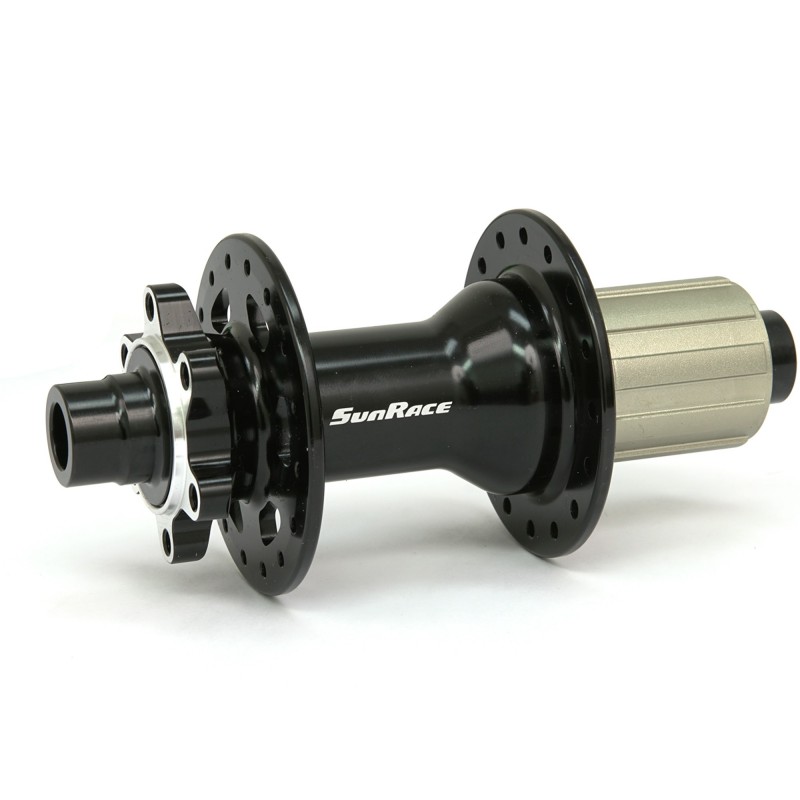 Maza SunRace MX88 12x148mm 32H HG Disco 6P Aluminio Negro