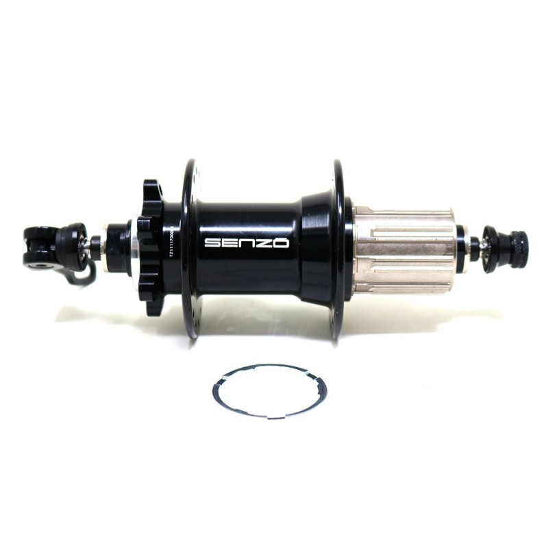 Maza Senzo Trasera 9x135mm 32H QR HG 12V Disco 6P Aluminio Negro