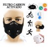 Mascarilla Deportiva Válvulas Y Carbón Act. Frío Smog Virus